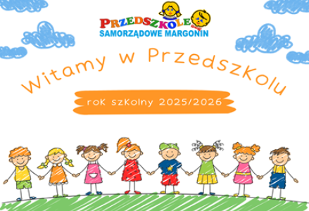 grupa dzieci przedszkolnych na zdjęciu witającym nowy rok szkolny 2025/2026