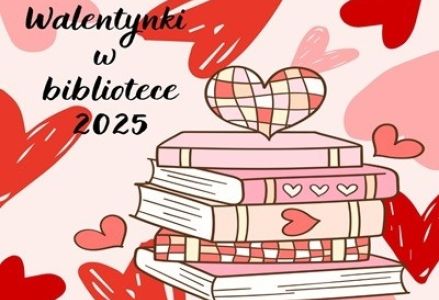 grupa dzieci przedszkolnych podczas zajęć w bibliotece z okazji walentynek